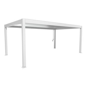 Zahradní hliníková pergola 600x350, bílá/stříbrná metalíza - Biohort