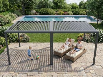 Hliníková bioklimatická pergola PREMIUM 600x300 cm