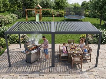 Hliníková bioklimatická pergola PREMIUM 800x300 cm