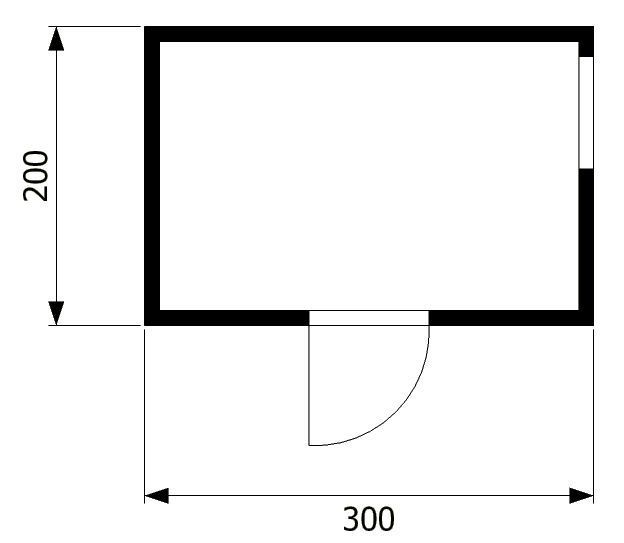 Domek na nářadí Lora 300x200