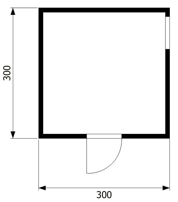 Domek na nářadí Lora 300x300