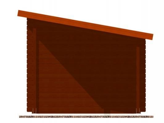 Zahradní domek Robin 300x250 Ekonomik, dvoukřídlé dveře, přístřešek