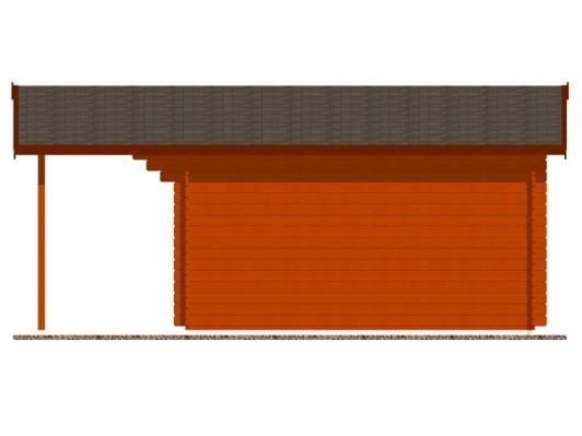 Zahradní domek Laura 350x350 Ekonomik, čelní přesah střechy 170 cm