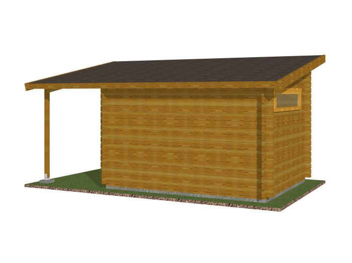 Zahradní domek Kevin 300x250 Ekonomik, přístřešek