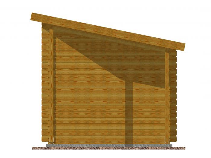 Zahradní domek Kevin 300x250 Ekonomik, přístřešek