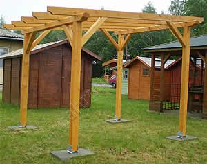 Zahradní pergola 250x220 - se sklonem krokví