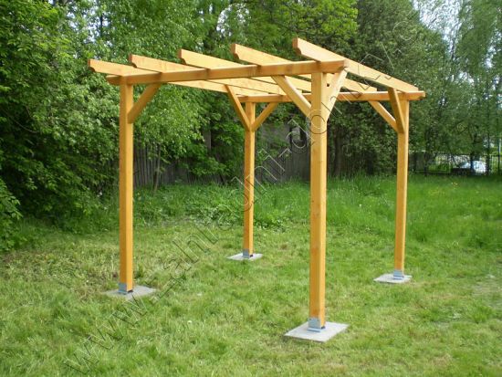 Zahradní pergola 250x220 - bez sklonu krokví
