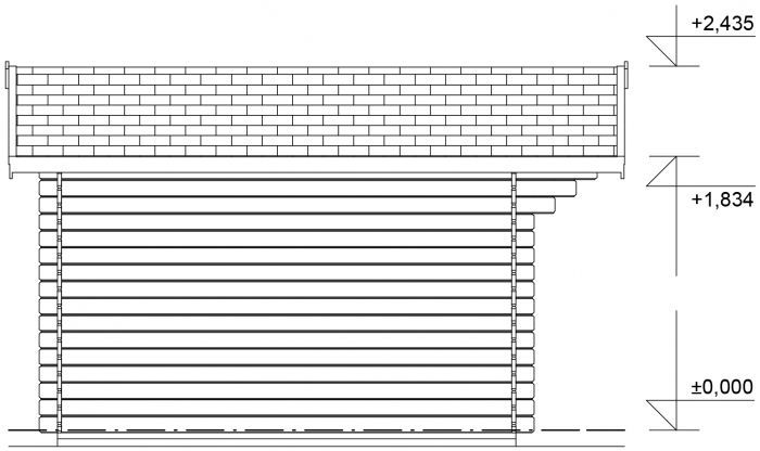 Zahradní domek Laura 350x300 Ekonomik, dvoukřídlé dveře