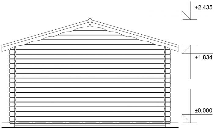 Zahradní domek Laura 350x300 Ekonomik, dvoukřídlé dveře