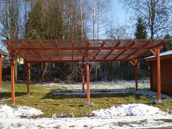 Garážové stání 350x690 s polykarbonátem