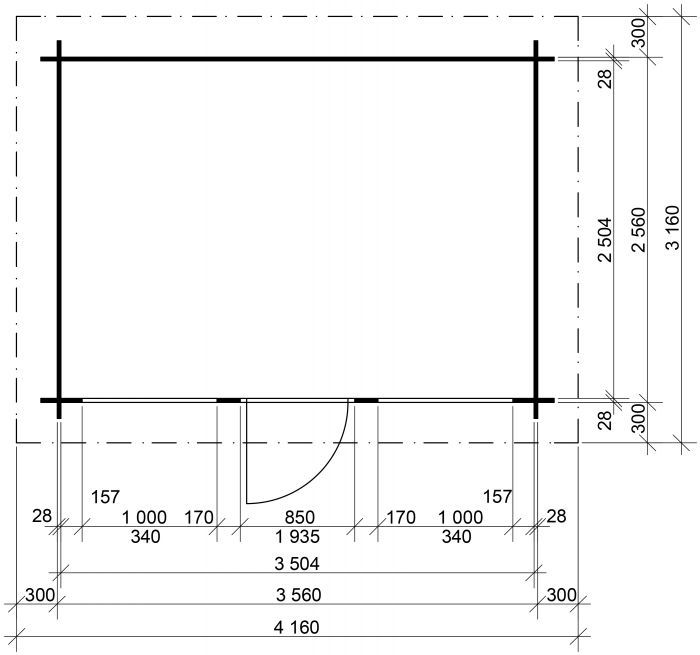 Zahradní domek Artur 350x250 Ekonomik