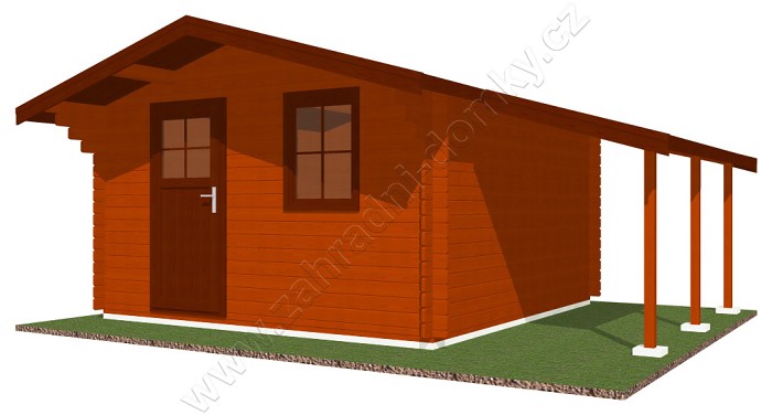 Zahradní domek Laura 350x350 Ekonomik, přístřešek