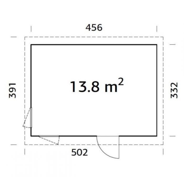 Zahradní domek Etta 456x332