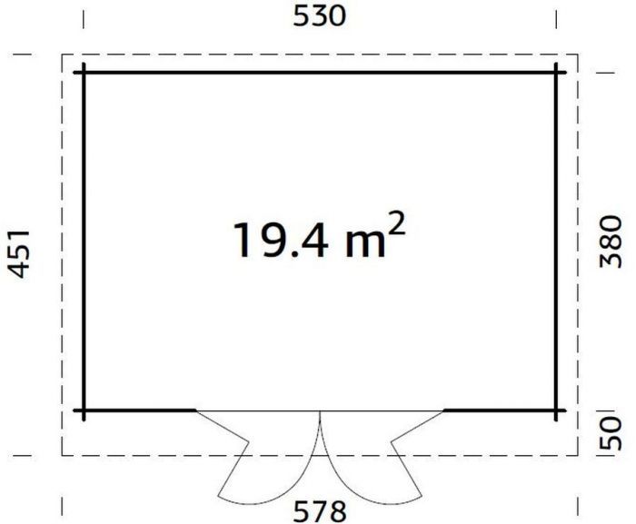 Zahradní domek Lea 530x380