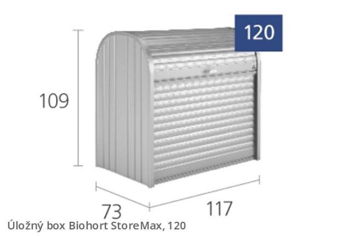 Úložný box StoreMax 120, stříbrná metalíza - Biohort