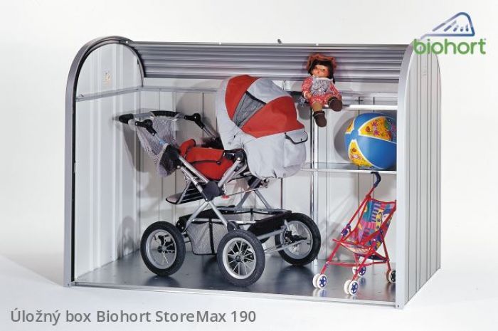 Úložný box StoreMax 190, stříbrná metalíza - Biohort
