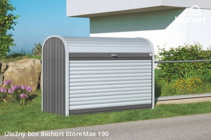 Úložný box StoreMax 190, stříbrná metalíza - Biohort