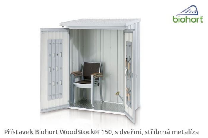 Přístavek WoodStock 150, stříbrná metalíza - Biohort