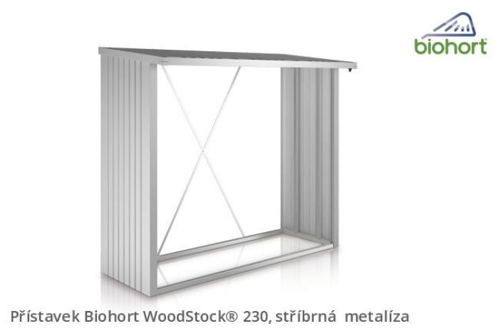 Přístavek WoodStock 230, stříbrná metalíza - Biohort