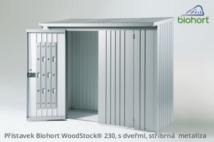 Přístavek WoodStock 230, stříbrná metalíza - Biohort