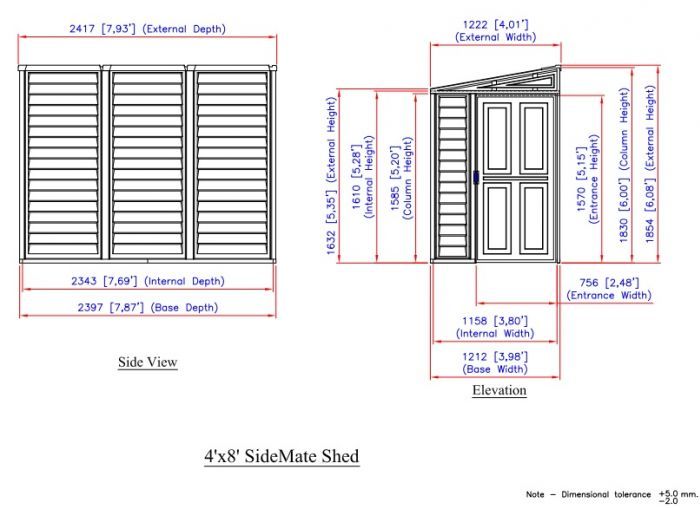 Zahradní plastový domek Duramax SideMate 4x8