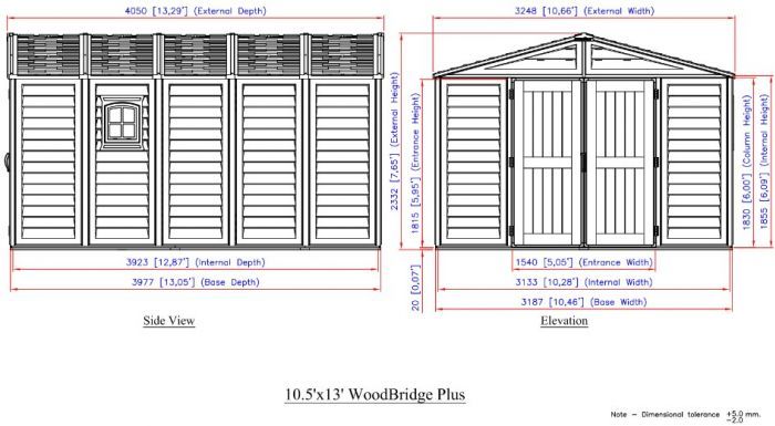 Zahradní plastový domek Duramax WoodBridge Plus 10,5x13