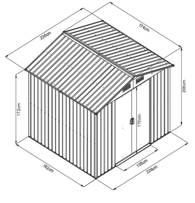 Zahradní domek Maxtore 8x6