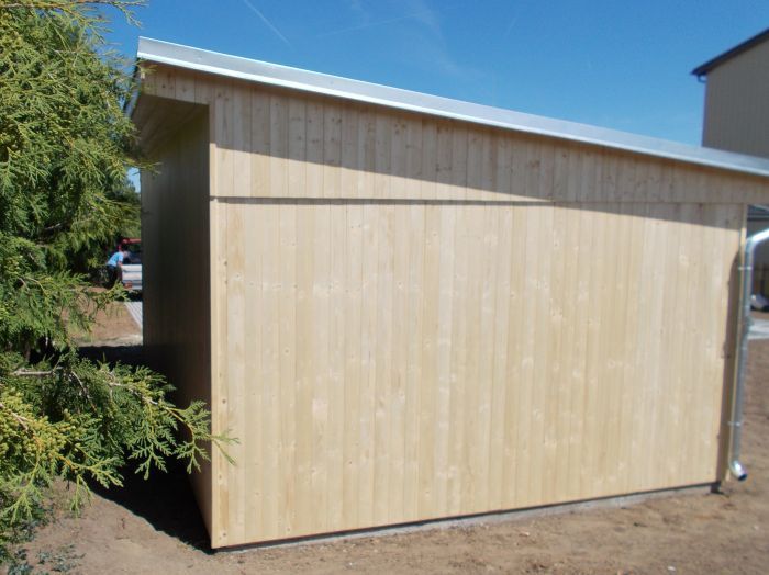Garáž dřevěná 4x6m s pultovou střechou