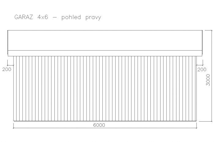 Dřevěná garáž 400x600