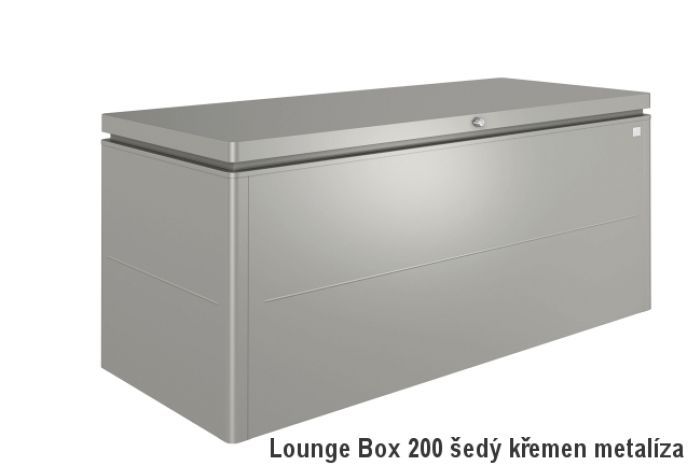 Úložný box LoungeBox 200, šedý křemen metalíza - Biohort