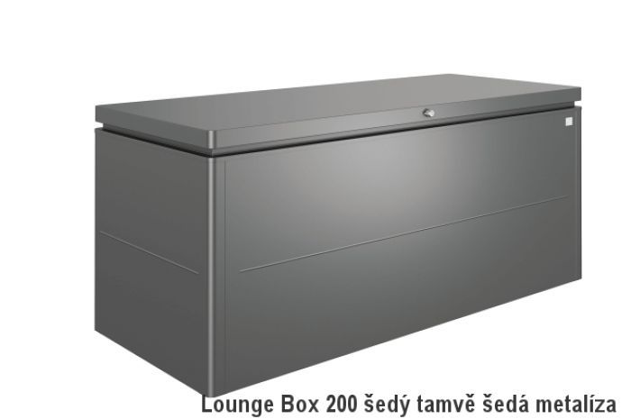 Úložný box LoungeBox 200, tmavě šedá metalíza - Biohort