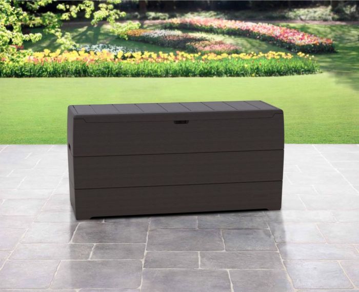 Durabox 270 l Plastový zahradní úložný box 117 x 45 x 56 cm - hnědý DURAMAX 86601