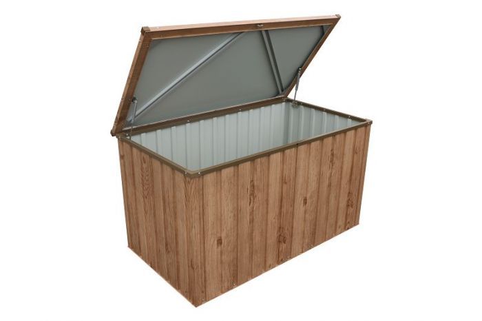 Zahradní úložný box Duramax 71045, 134 x 72 x 73 cm, 585 l - dekor dub