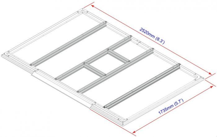 Podlahové profily pro domky 4,7 m2 Duramax 57102