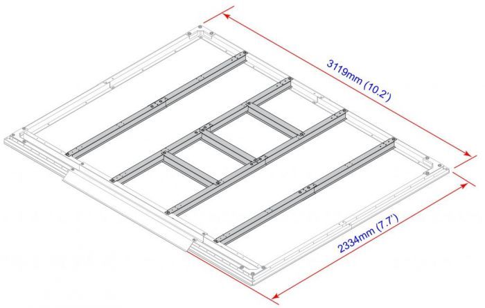 Podlahové profily pro domky 7,8 m2 Duramax 57202