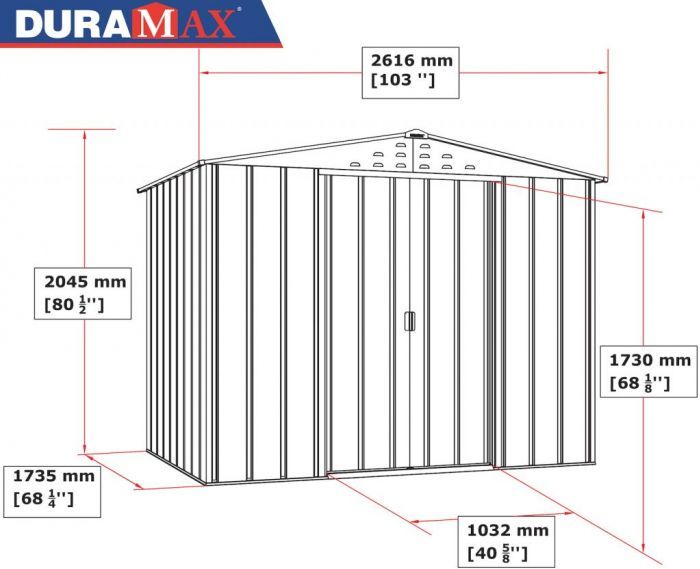 Zahradní domek Duramax Titan TOP 4,7 m² - dekor dub