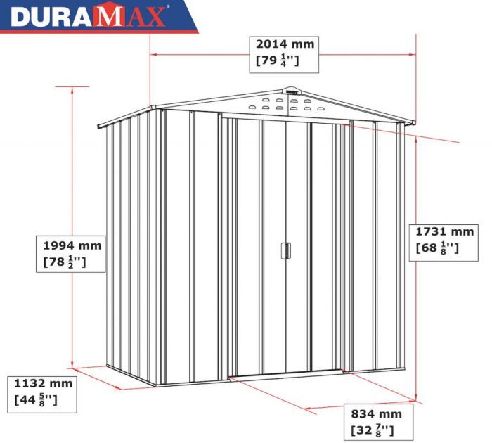 Zahradní domek Duramax Riverton TOP 2,5 m² - dekor dub