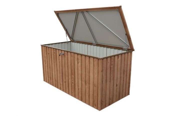 Zahradní úložný box Duramax 71245, 195 x 91 x 94 cm, 1450 l - dekor dub