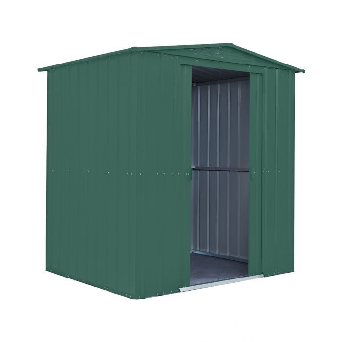 Plechový zahradní domek Globel 6x5 zelený se střešním oknem