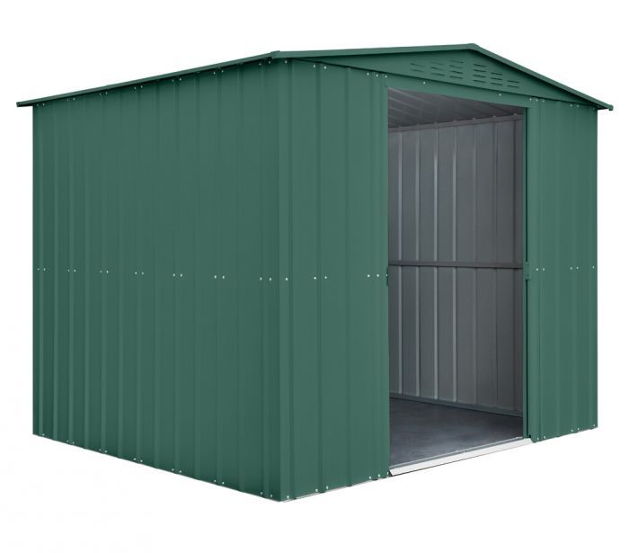 Plechový zahradní domek Globel 10x8 zelený se střešním oknem