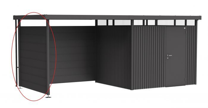 Boční stěna pro HighLine H3, tmavě šedá metalíza - Biohort