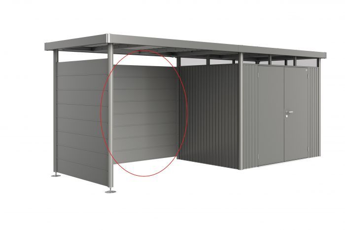 Boční stěna pro HighLine H5, šedý křemen metalíza - Biohort
