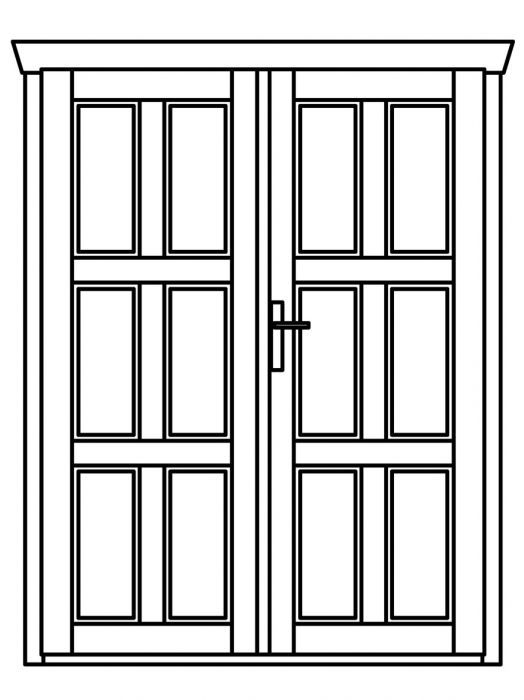 Dřevěné dveře Taunus 149x193 cm, plné, dvoukřídlé pravé
