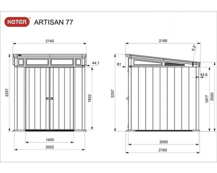 Zahradní plastový domek Artisan 7x7