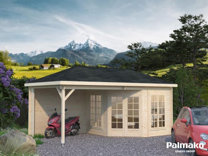 Zahradní domek Melanie 280x280 s přístřeškem