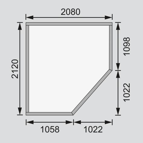 Zahradní domek Karibu SCHWANDORF 3 (73468) terragrau