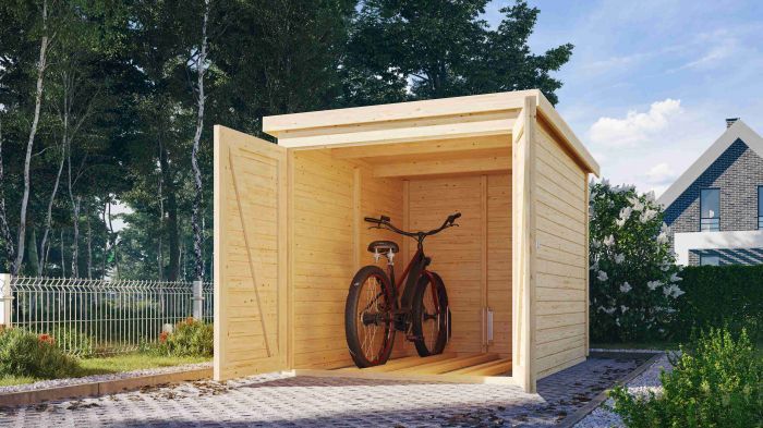 Dřevěná garáž Karibu Fahrradgarage (38647) natur