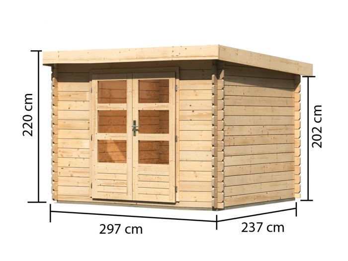 Dřevěný zahradní domek Karibu BASTRUP 3 (73285) natur