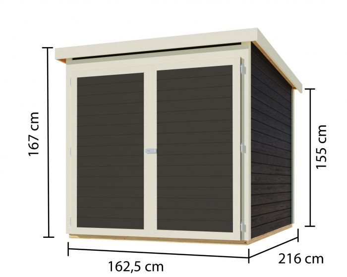 Dřevěná garáž Karibu Fahrradgarage (38646) terragrau