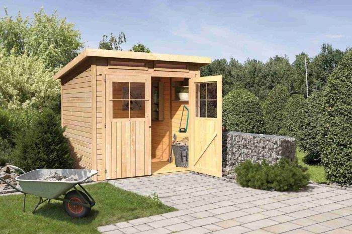 Dřevěný zahradní domek Karibu GLUCKSBURG 3 (57734) natur